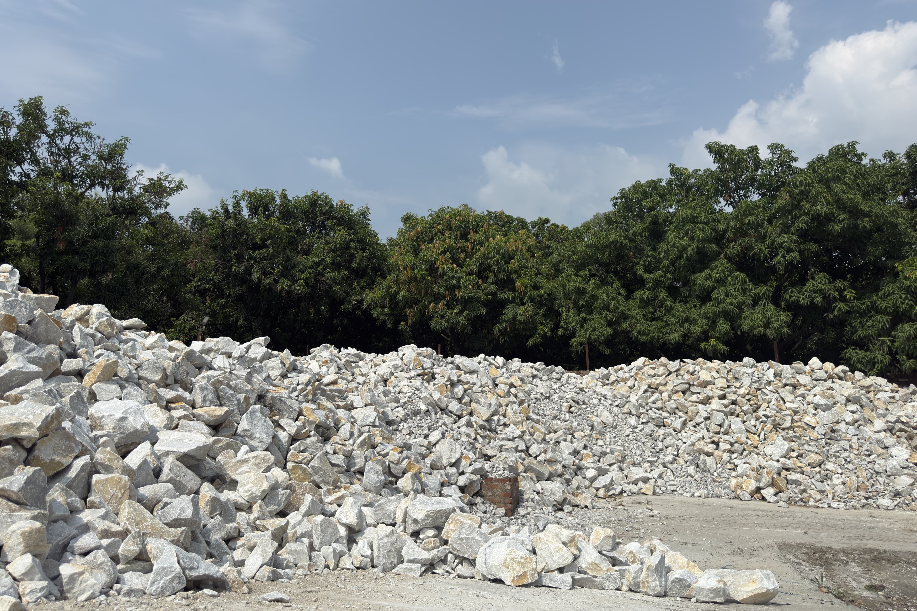 Limestone Feedstock Stockpile